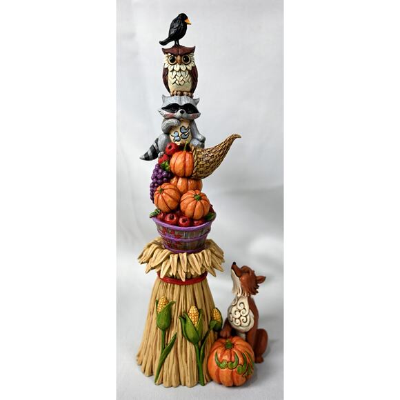 Jim Shore Thankful Hearts & Harvest Blessings Stacked Figurine 4047828 - Picture 2 of 10